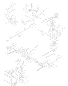 Driveandhandle Assembly 2009andafter Diagram and Parts List for OEM-190-032  Yard Machines Lawn Tractor
